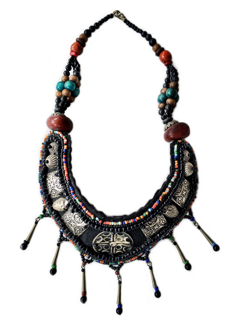 Berber Beaded Necklace - Black