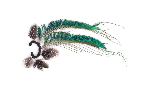 Peacock Sword Feather Ear Cuff